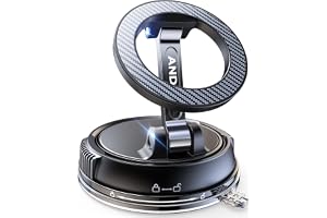 ANDERY Car Phone Holder for Magsafe [78+LBS Strongest Suction & 2400gf Strongest Magnetic] 360° Adjustable Car Phone Mount, P