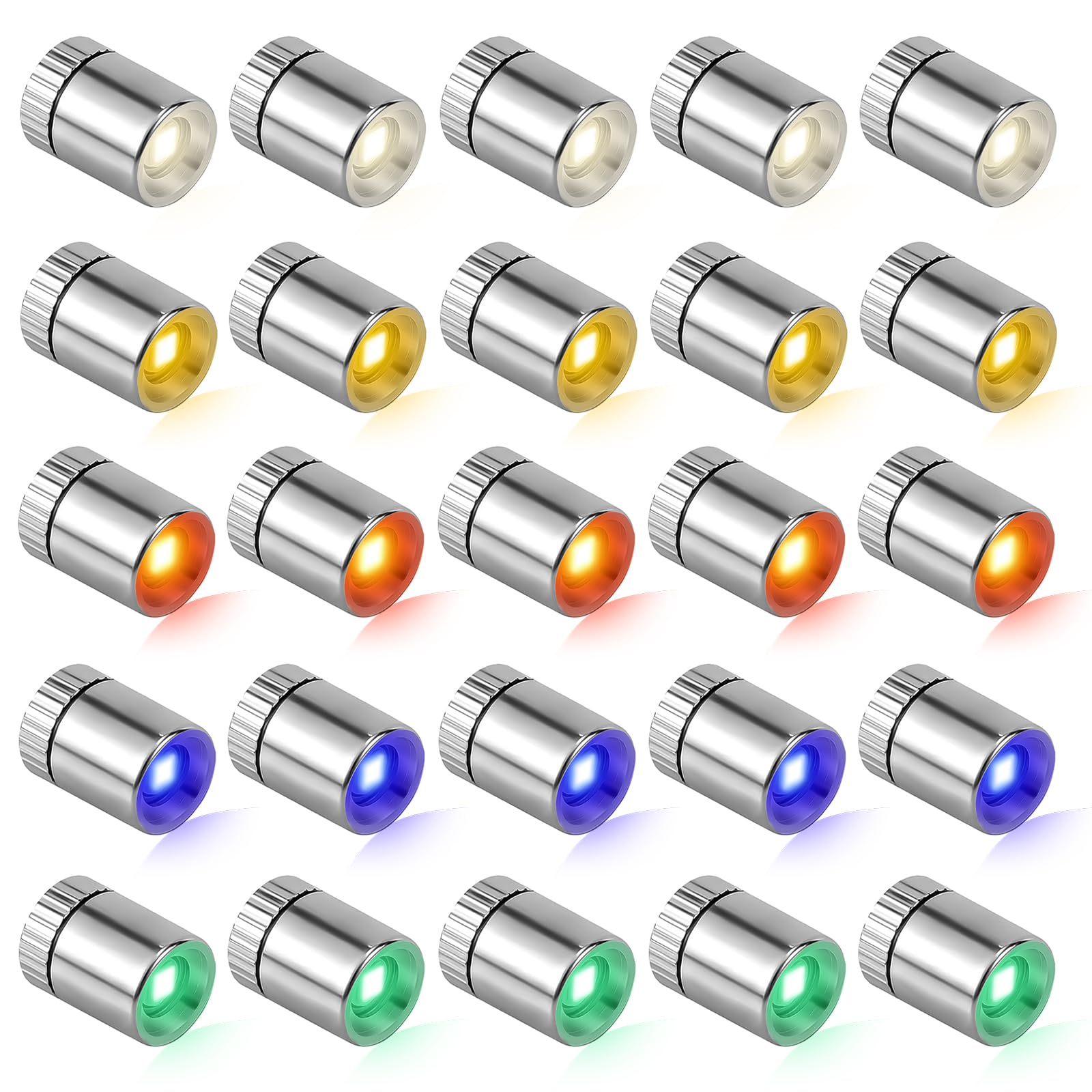 LINXINS 30 Pcs Tiny Led Lights, 5 Colors Small Led Light, Mini Silver Dolls House Lights for DIY Crafts Party Wedding Decoration