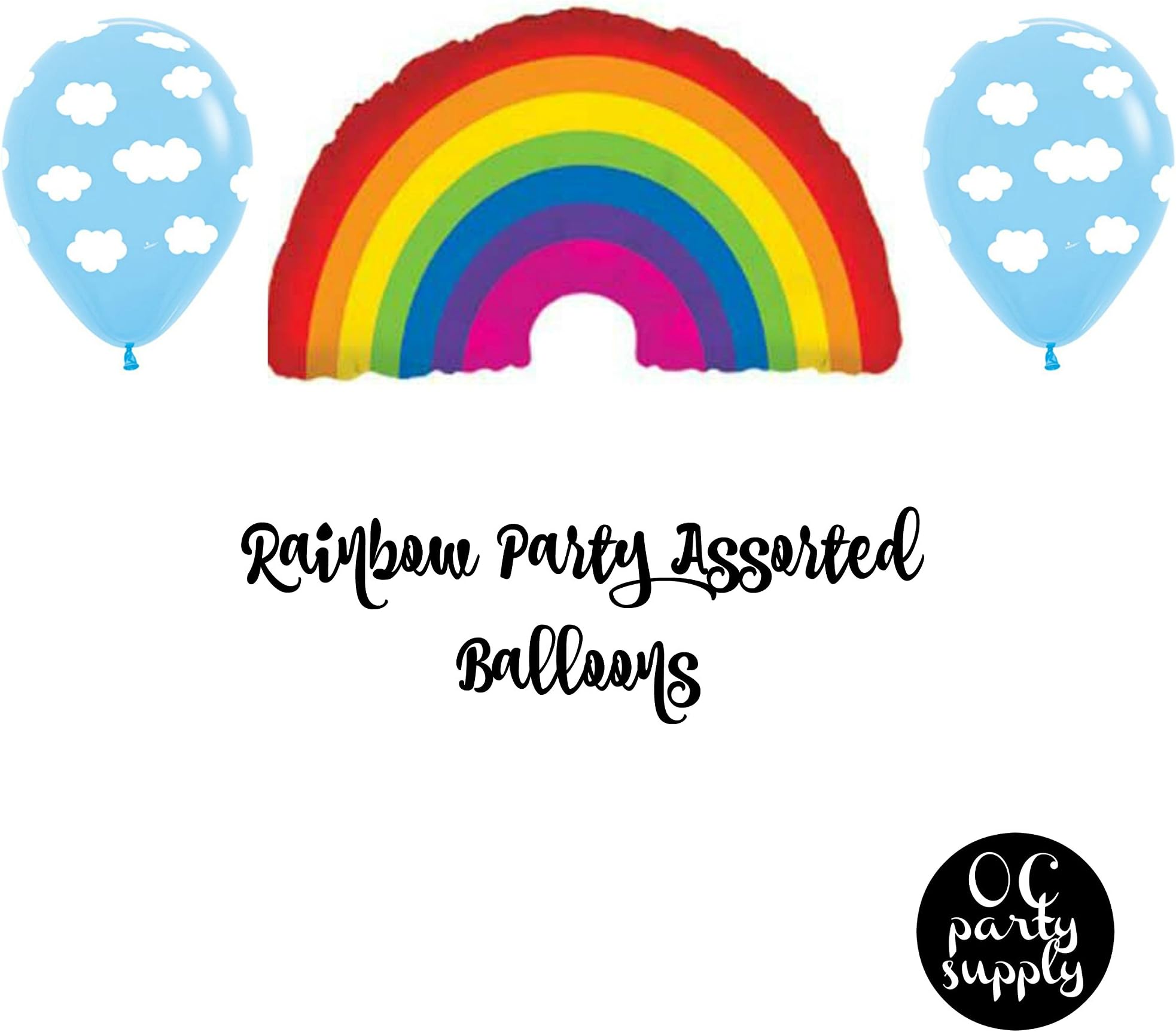 Rainbow Party Assorted Balloons, Cloud and Rainbow Balloons, Rainbow Balloon, Party Decor, Party Supplies, Balloon Decor