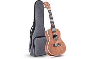 Ranch Left handed Concert Ukulele 23 inch Professional Wooden ukelele Instrument with Padded Ukele Gig Bag