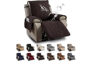 YUEANG 100% Waterproof Recliner Chair Cover, Recliner Chair Covers for Reclining Chair, Non-Slip Fabric Recliner Couch Cover 