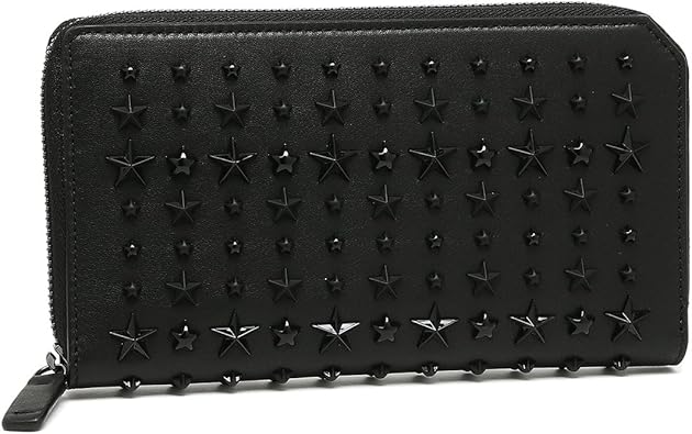 Amazon ジミーチュウ 財布 Jimmy Choo Carnaby Zip Round Long Wallet スタースタッズ メンズ 長財布 Black 黒 並行輸入品 Jimmy Choo ジミーチュウ 財布