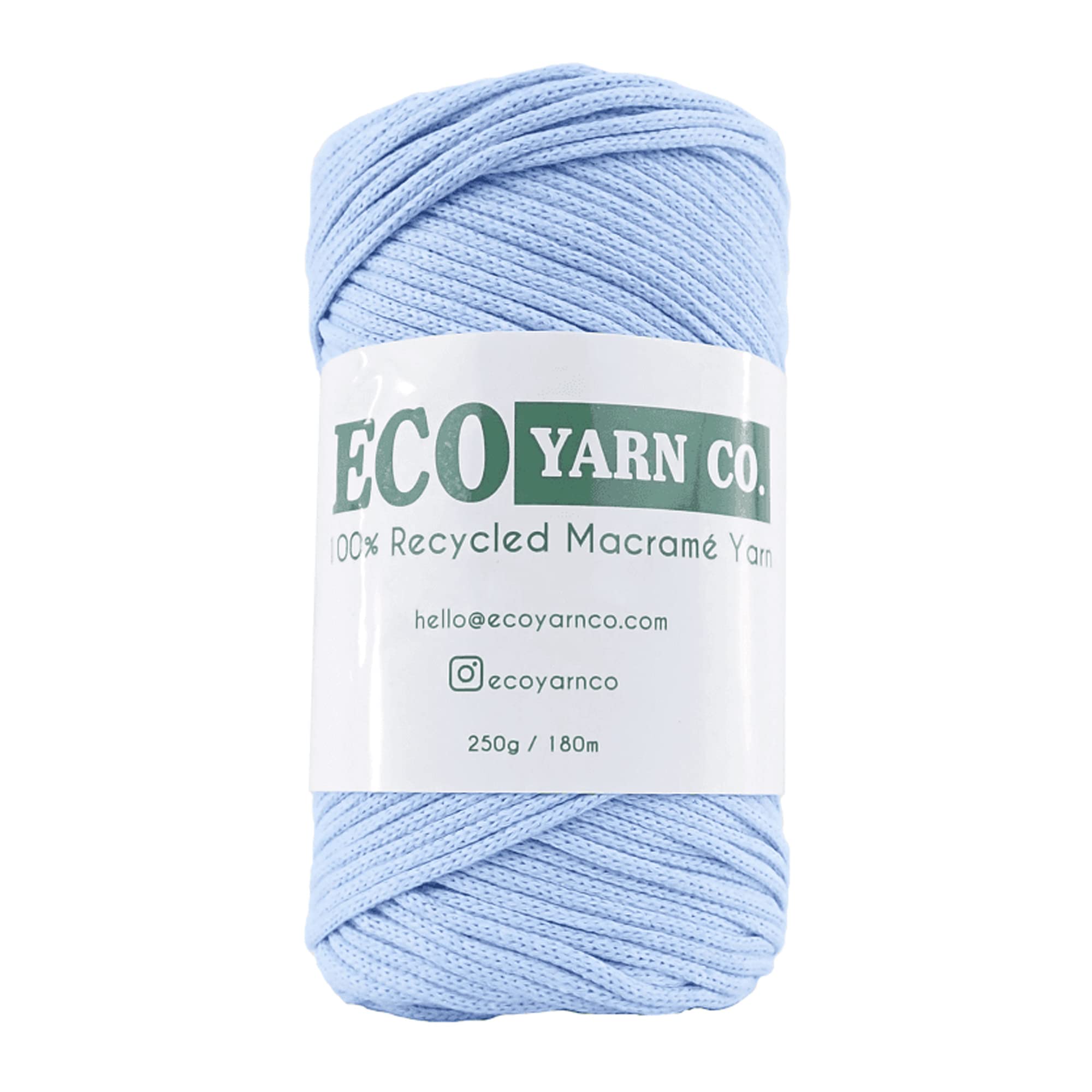 Baby Blue Cotton/Polyester Macrame Yarn, 180m (250g)