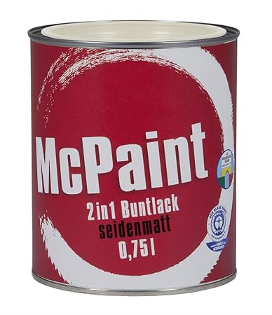 McPaint 2in1 Buntlack Grundierung und Lack in einem für Innen und Außen. PU verstärkt - speziell für Möbel und Kinderspielzeu