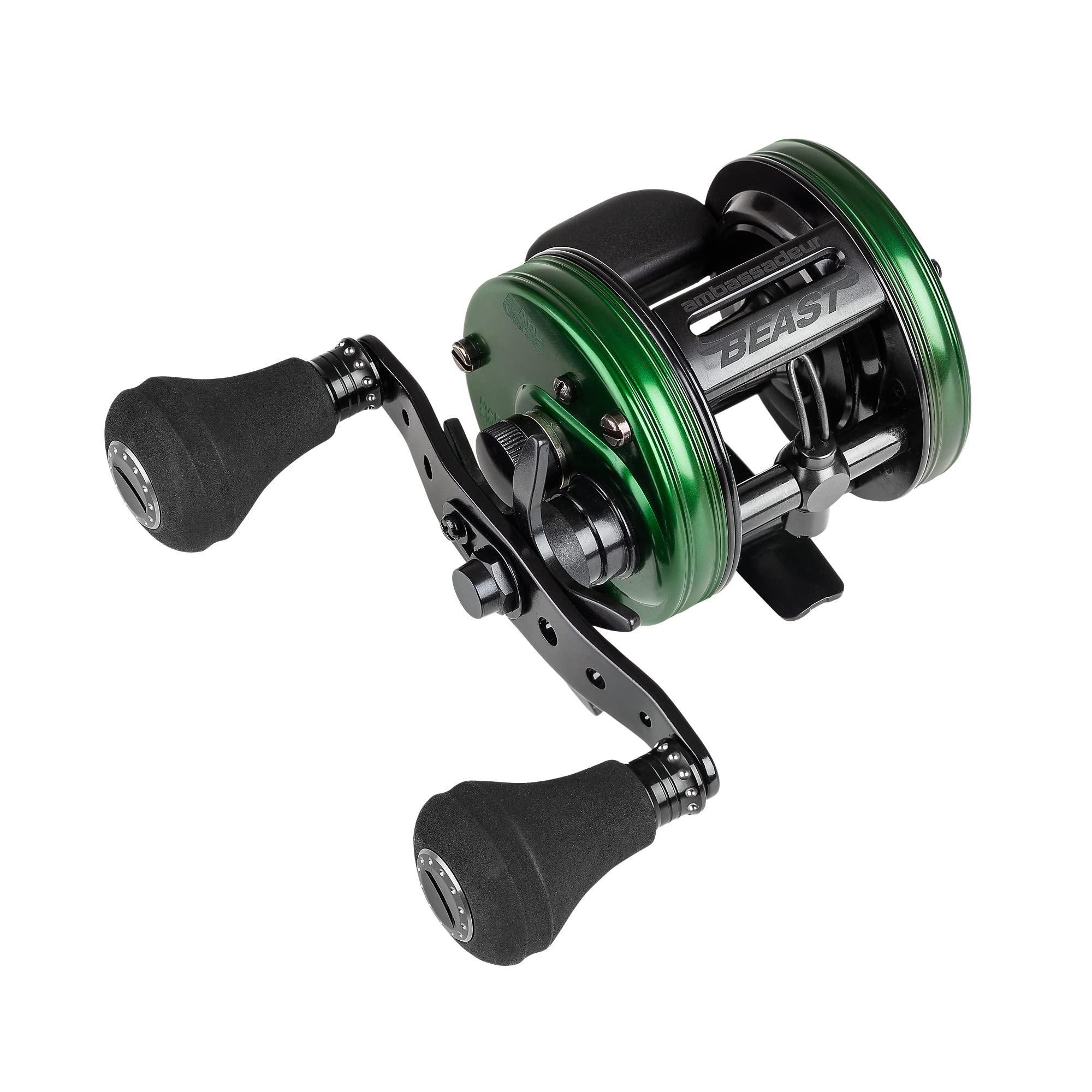 Abu Garcia Ambassadeur™Beast™ HD Reel, Fishing Reel, Round Baitcast Reels, Conventional Fishing, Unisex, Green, 5601 | Left Hand