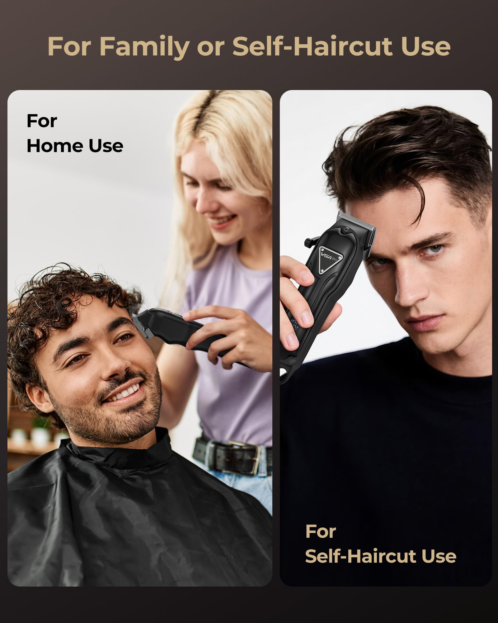Electric Hair Clippers for Men, Cordless Clipper and Trimmer Set, Clippers for Hair Cutting Kit with Long Battery Life, Hair Grooming Trimmer for Family Kids and Self-Haircut Use