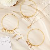 SANNIX Alphabet Charm Set 156Pcs 6 Styles A-Z KC Gold Antique Silver Jump Rings view 3
