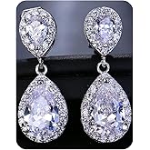 Clip on Earrings for Women Cubic Zirconia Long Tassel Dangle Drop Earrings Non Pierced Earrings for Women Jewelry Gifts Wedding Party