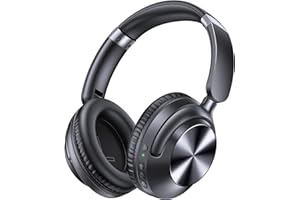 TAGRY Hybrid Active Noise Cancelling Headphones 100H Playtime Wireless Over Ear Bluetooth Headphone with Fast Charging Hi-Res Audio Comfort Earcups Headsets for Travel Home Office Phone PC Black