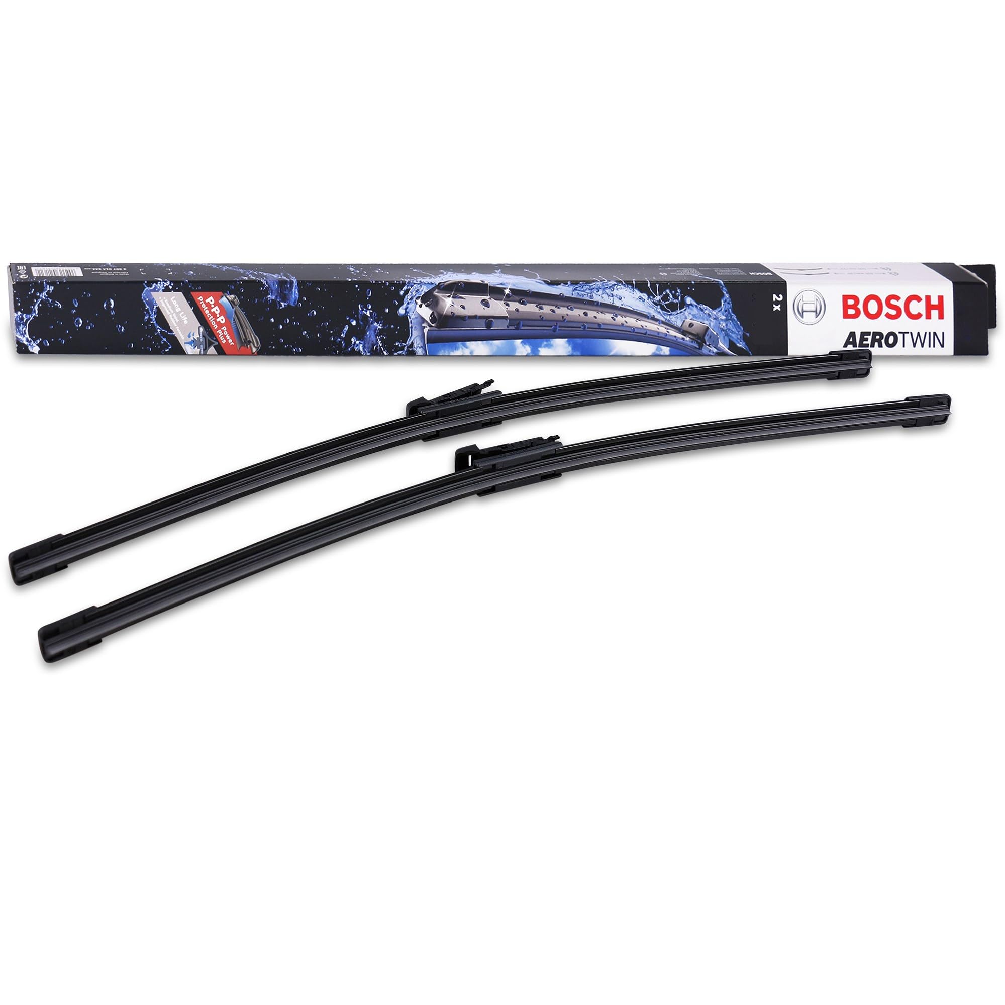 Bosch Wiper Blade Aerotwin A969S, Length: 550mm/550mm − Set of Front Wiper Blades - Only for Left-Hand Drive (EU)