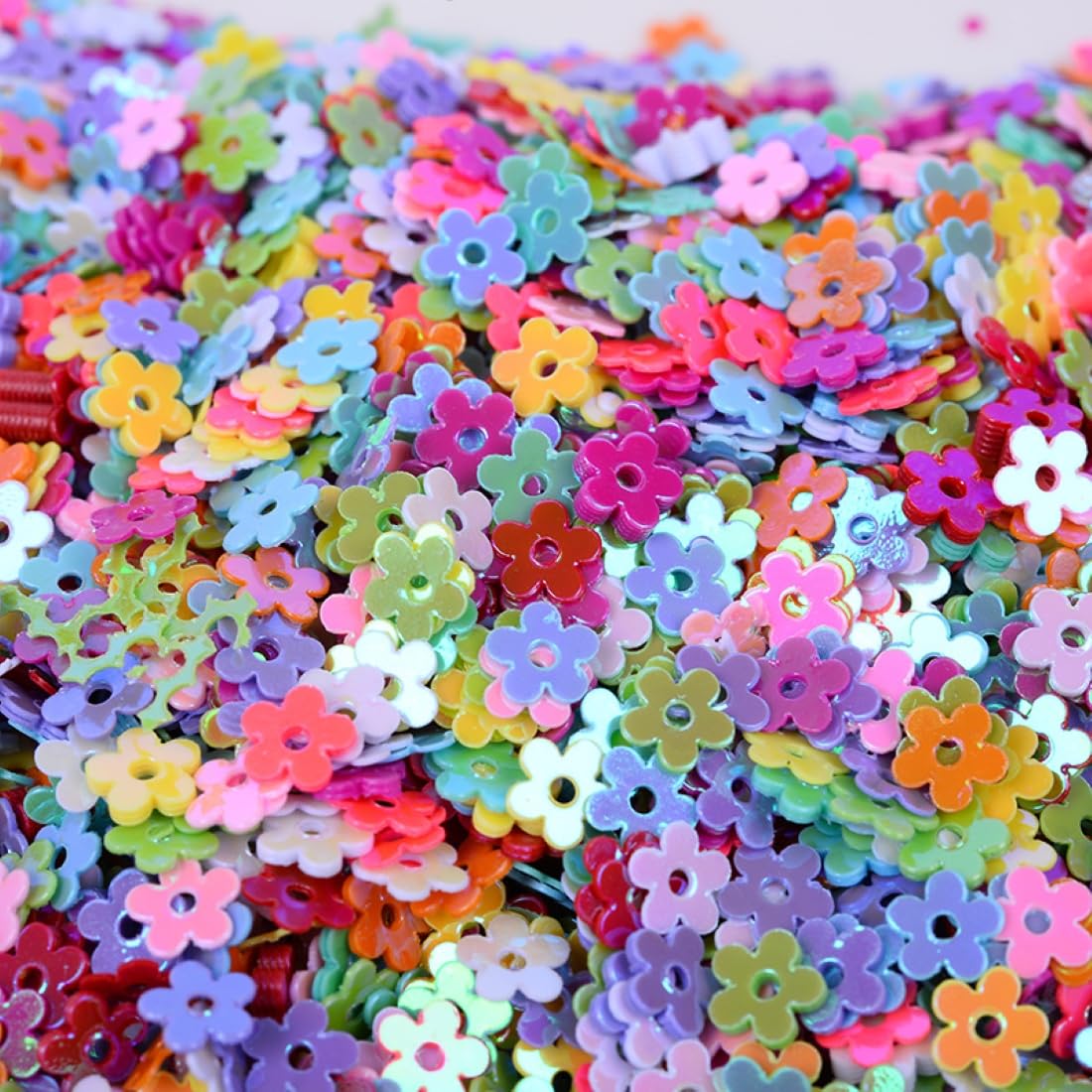 Angel Malone 10g of Quality Flower Disk Sequins Confetti - UK SELLER (5mm Colourful Mix)