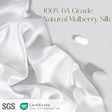 ZIMASILK 100% Mulberry Silk Pillowcase 19 Momme 6A Standard 50x75cm White view 2