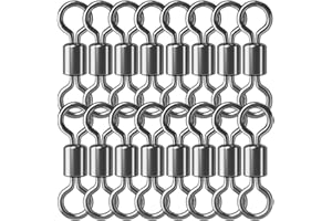 SWETRACE 100pcs Copper Fishing Swivel Connectors Abrasion Resistance and Quick Lock-Unlock for Offshore