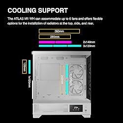 GAMDIAS White Mid Tower Gaming Computer Case