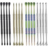 Joyangy 16-Pack Wax Carving Tools 4.6Inch Stainless Steel Double-Ended | clay wax art sculpt, rainbow gold silver black, wax seal stamp craft, jewelry candle making, smooth lightweight grip