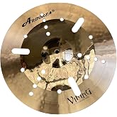 Arborea 16" Ozone Crash Cymbal &ndash; Handcrafted B10 Effect Cymbal with Long and Round Cut-out Design for Drummers