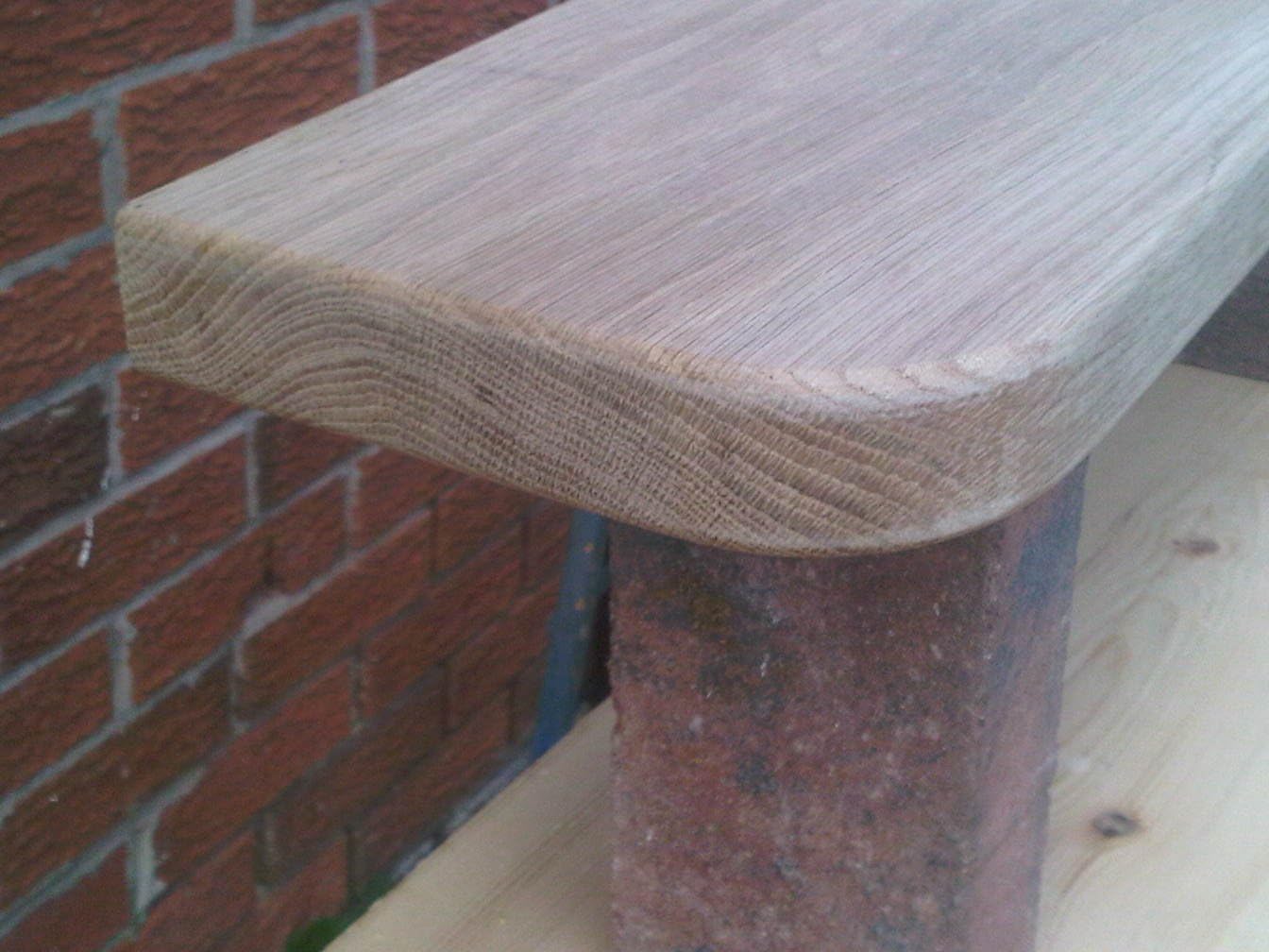 solid oak floating beam shelf round corners 1500x200x35mm Amazon.co.uk