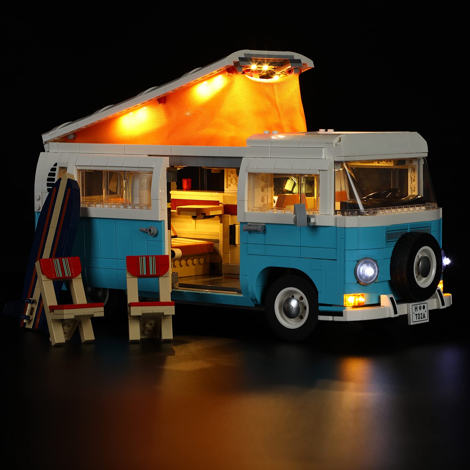 MENZAVA LED Light Set Compatible with LEGO 10279 Volkswagen T2 Camper Van Icons Building Blocks Model - Model Set NOT Included