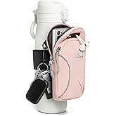 Bottle Pouch Gym Water with Phone Holder & Wallet, Water Bottle Caddy Versatile Sleeve Bag for Running Sports & Daily Use