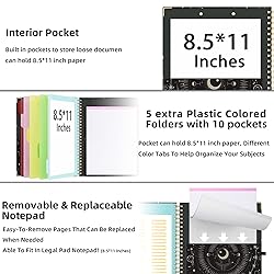 Ospelelf Clipboard with Storage 8.5 X 11，Padfolio