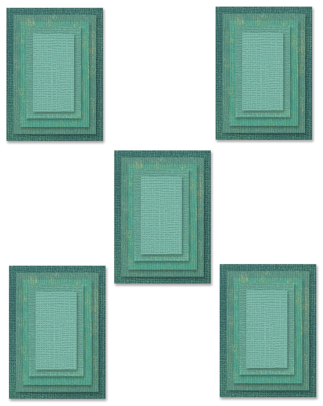 Sizzix Framelits Die Set 25PK-Stacked Tiles Rectangles by Tim Holtz, 665433, Multicolor, One Size