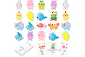 36 Sets Pocket Hugs Bulk Little Resin Animal with Inspirational Pocket Hug Card Emotional Support Gifts for Coworker Student 