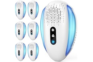 EVOVIL 2025 Upgraded Ultrasonic Pest Control Repeller, Mouse Repellent Indoor for Bug Spider Roach Ant Fly Rat Mice Insect Deterrent, Mouse Rodent Repellent Ultrasonic Plug in, 3 Mode Switching, 6 Packs