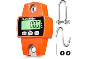Drcowu 300kg/600lb Crane Scale Digital, Hanging Scales for Farm, Garage, Hunting, Bow Draw Weight, Big Fish & Lift with Accur