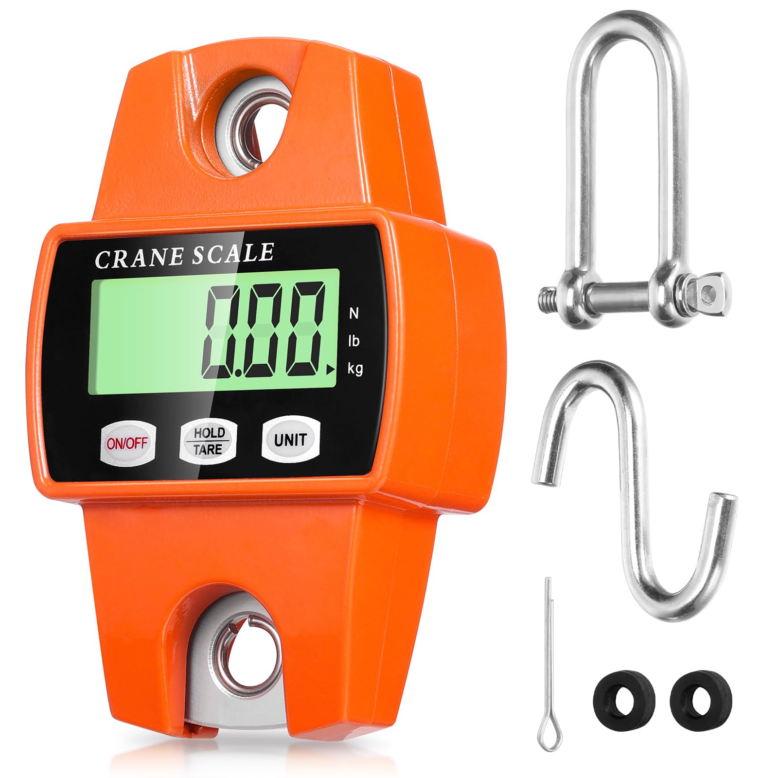 Photo 1 of Hanging Scale 660lb/300kg, Handheld Luggage Scale with Accurate Sensor&Big LCD Display, Mini Digital Crane Scale Fishing Scale for Gym,Hunting,Travelling,Farming Outdoor