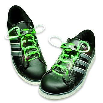 HyCell leuchtende LED-Schnürsenkel 80cm LED-Schuhbendel leuchten in blau, grün, pink oder rot (Für 1 Paar Schuhe)