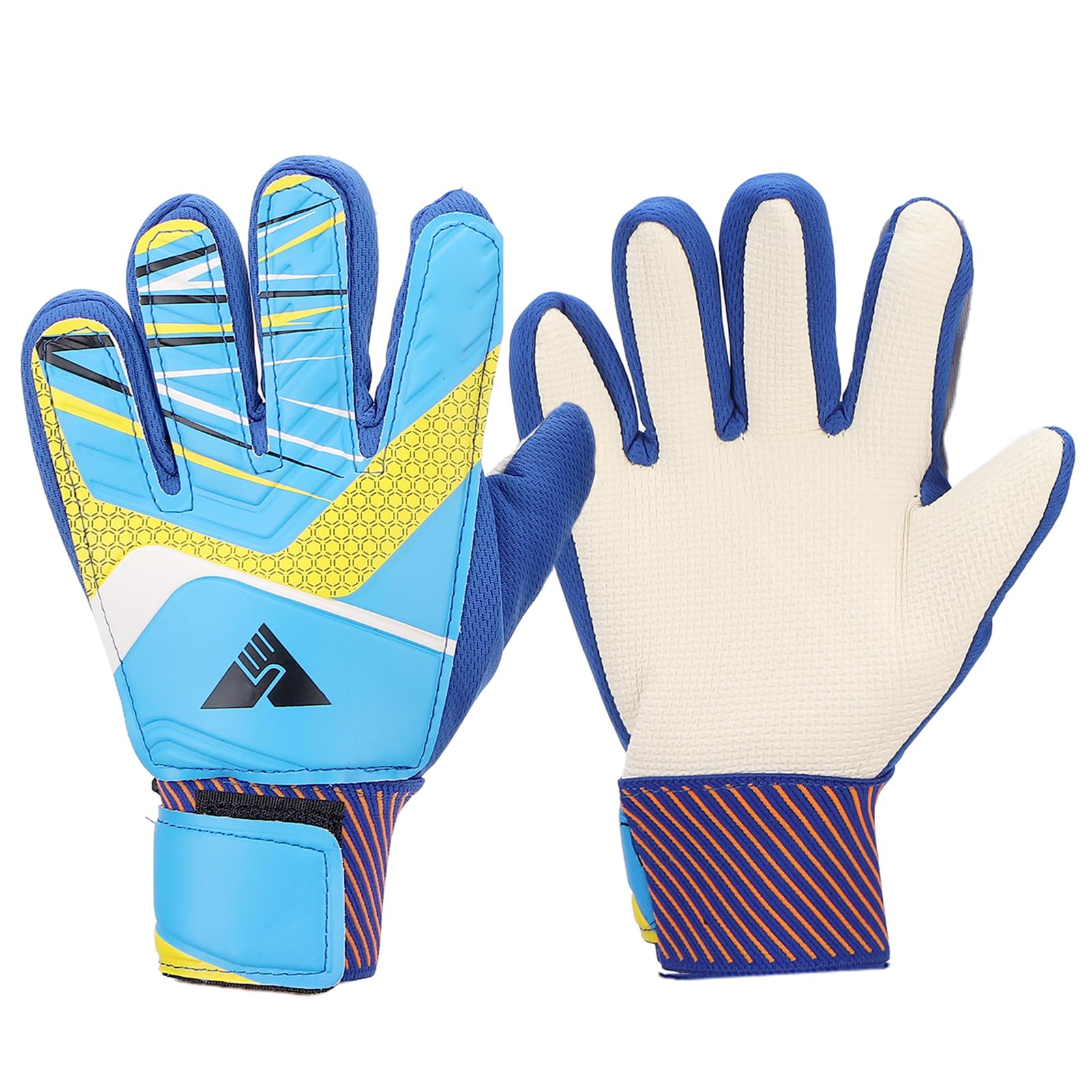 Serlium Kids Goalkeeper Gloves,Anti Slip Sports Protective Gloves Football Protective Gear with Wear Resistant Latex Material