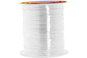 Mandala Crafts 1/4 Inch Lightweight Clear Elastic for Sewing – 33 YDs Invisible Transparent Clear Elastic Straps Band for DIY Bra Lingerie Swimwear Garments