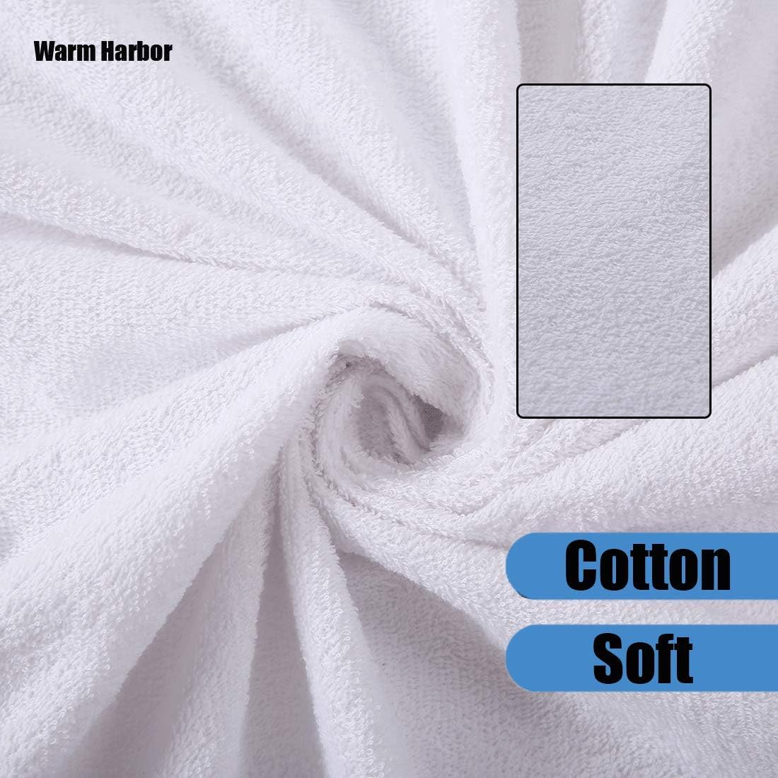WARM HARBOR Queen Size Bedding 100% Waterproof Mattress Protector,Cotton Mattress Pad Cover,Breathable,Noiseless, Hypoallergenic,Safe Sleep for Adults & Kids (White, Queen): Home & Kitchen
