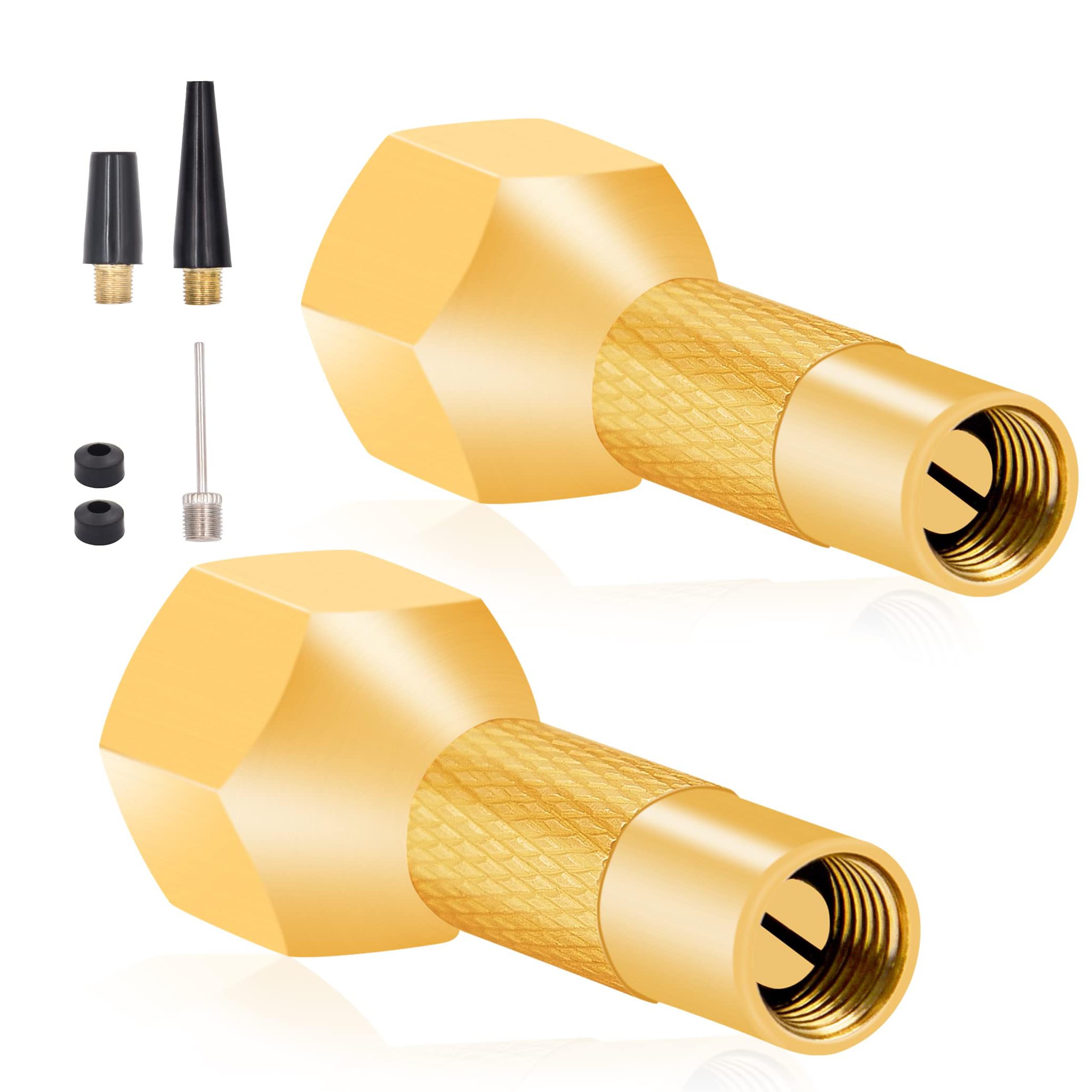 Unifizz Air Chuck Screw on Air Chuck Tire Inflator Nozzle for Tire Inflator Gauge Compressor Accessories Twist-on Chucks 1/4" FNPT Open Flow 2 Pcs