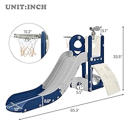 Virubi 5 in 1 Toddler Slide Playset, Climbing Toys