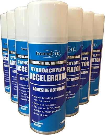 (Pack of 6) Bond It Cyanoacrylate Accelerator Adhesive Activator 200ml