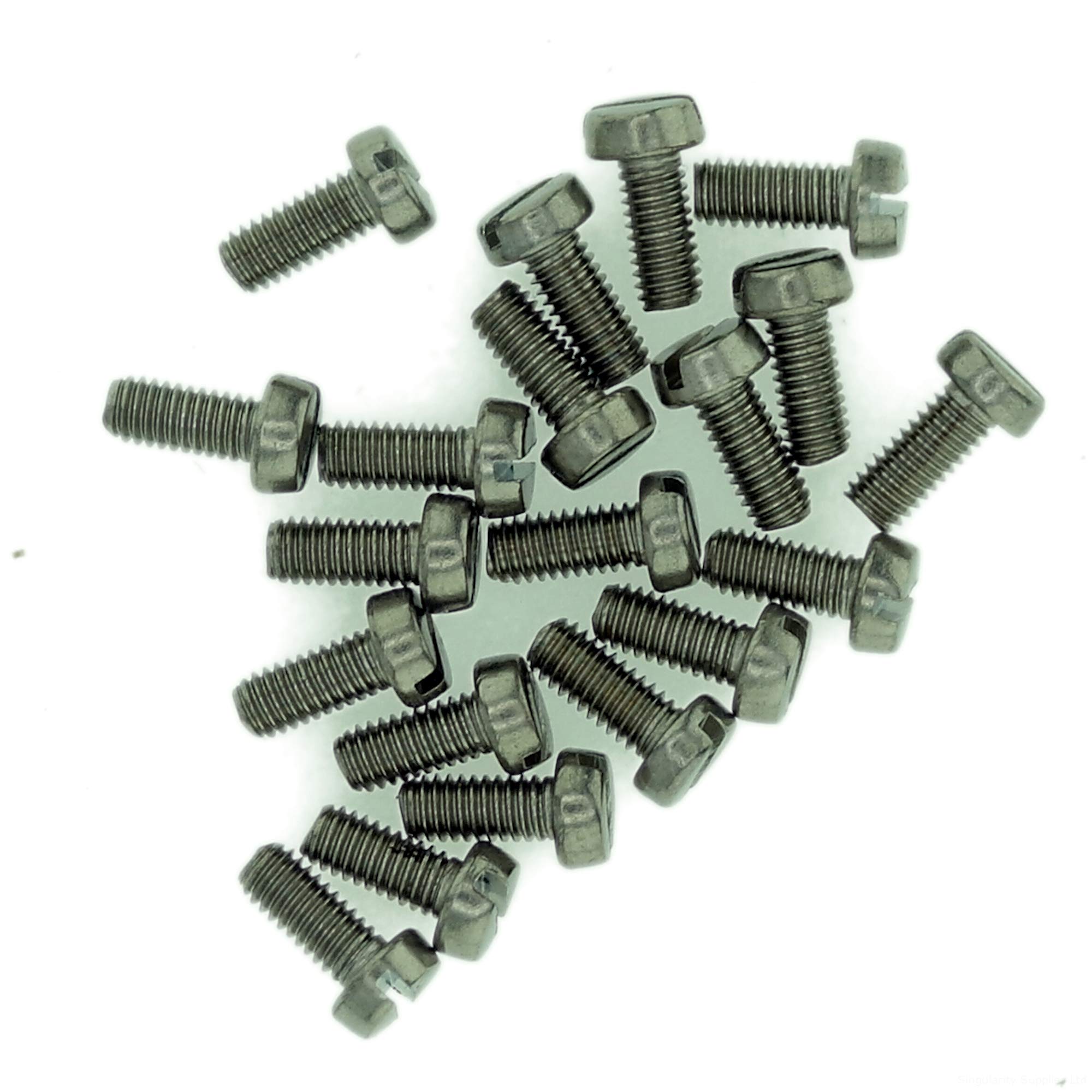 M3.5 (3.5mm x 10mm) Slot Cheese Machine Screw (Bolt) - Stainless Steel (A2) (Pack of 20)