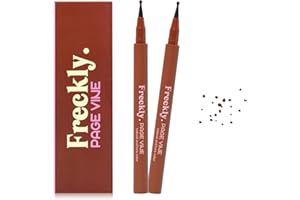 CLLFUU Freckle Pen,Faux Freckle Stamp Waterproof,Fake Face Freckles Stain Makeup Long Lasting Quick Dry,Natural Lifelike Soft Dot Freck Pen 2PCS-03 Dark