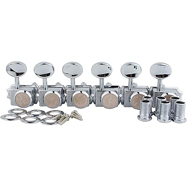 Clavijero De Guitarra Eléctrica Wilkinson WJN07 Para Zurdos - 6 En Línea, Ratio 19:1, Cromado, Para Stratocaster/Telecaster