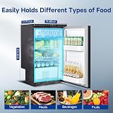 AAOBOSI 83L Campervan Fridge Freezer with APP Control 12V DC Fridge view 2