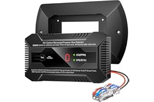 FUNOMO Dual CO/LP Alarm with Bracket - RV Carbon Monoxide and Propane Detector for Travel Trailer and Camper, Separated LED Indicator for Propane and CO, 85dB Loud Alarm - 12V DC RV Propane Gas Detector