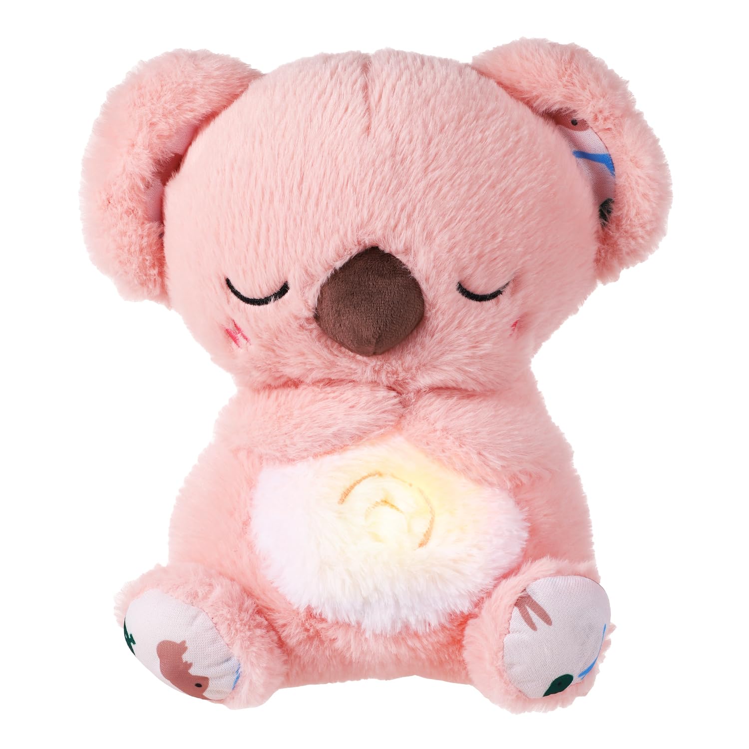 Lasuroa Soothing Koala Bear Plush with Music, Lights & Motion (Pink)