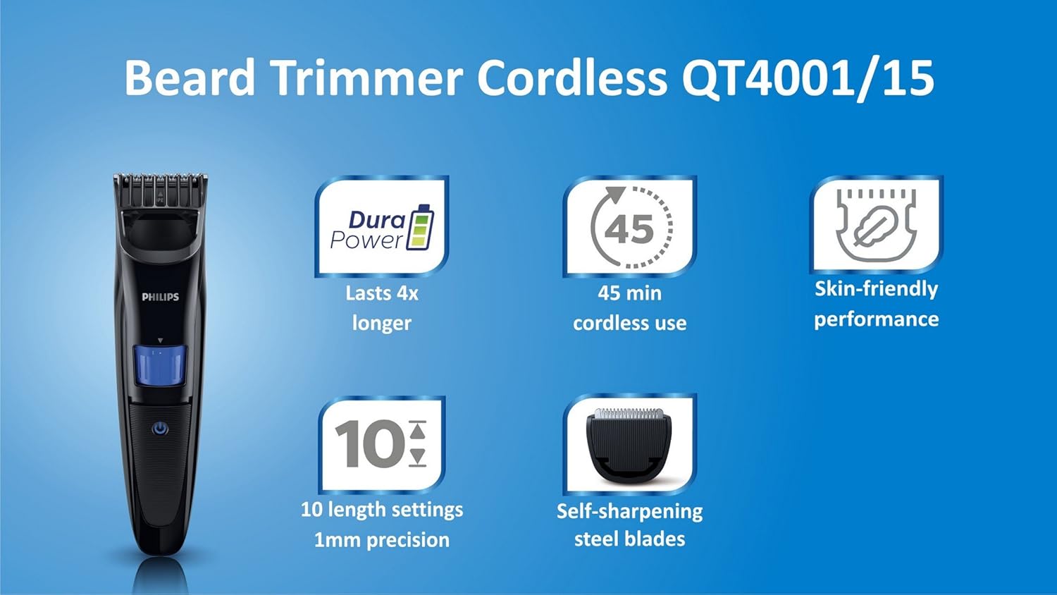 philips qt4001 charging indicator