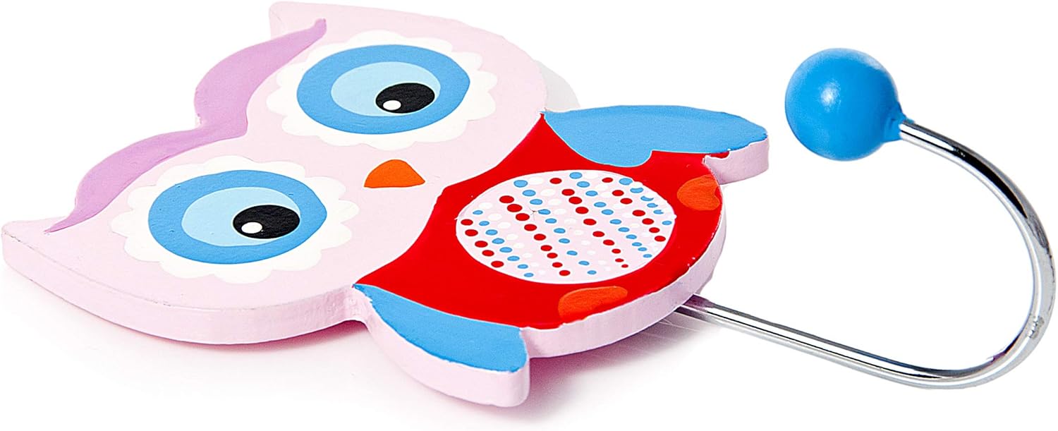 Mousehouse Gifts - Charming Owl Wall Hook, Wooden Coat Peg for Children's Bedroom Decor (Owl), Multicolor - Image 3