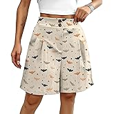 MARSVOVO Shorts for Women Summer Casual Beach High Waisted Button Down Comfortable Breathable Lightweight Trendy Pants