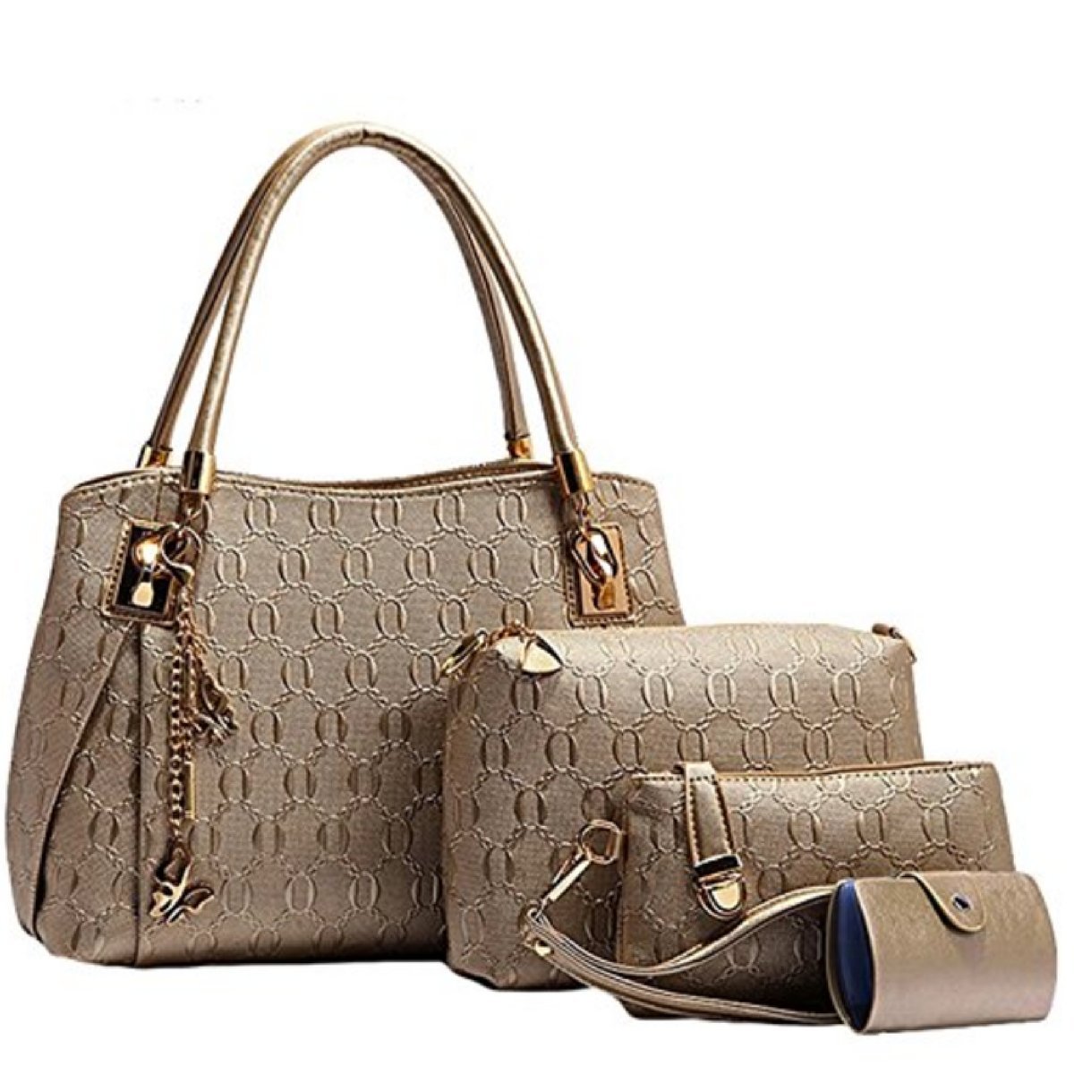 lacira women's handbag, sling bag, purse and card holder (combo of 4)