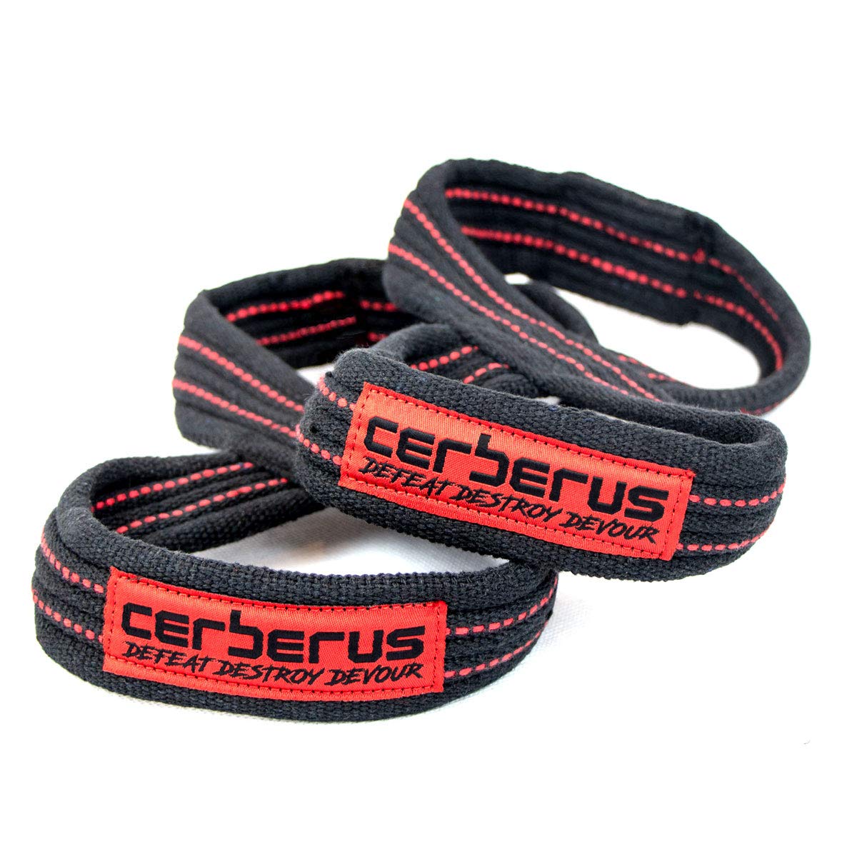 CERBERUS Strength Elite Double Loop Figure 8 Lifting Straps (Pair) (Small)