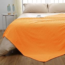 Vessia Flannel Fleece Throw Blanket for