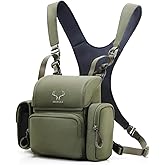 MOXULE Binocular Harness Chest Pack: Bino Case with Rangefinder Pocket for Hunting Birdwatching and Hiking