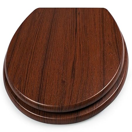 Deuba WC Toilettendeckel Absenkautomatik | Klodeckel mit Edelstahlscharnieren | Toilettensitz MDF | inkl. Montagematerial